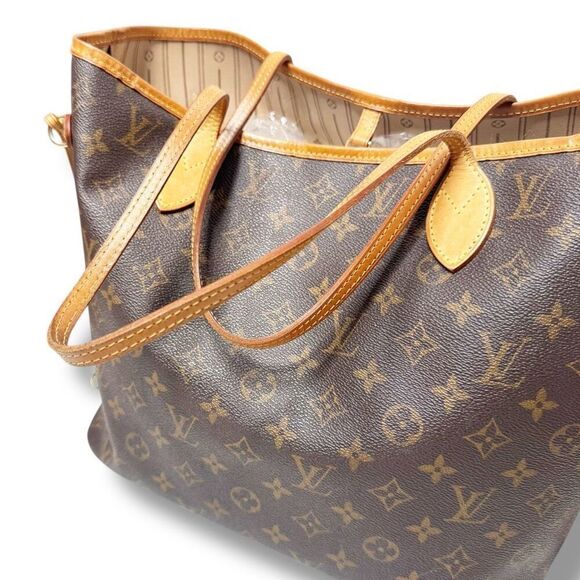 Louis Vuitton Pre-Owned 2017 Monogram Neverfull MM Tote Bag Classic Tan Lining - Picture 3 of 16